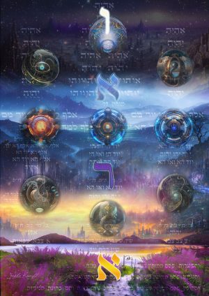 10 Sephirot, kabbal-art, AI-art, Parasha HaSavuah